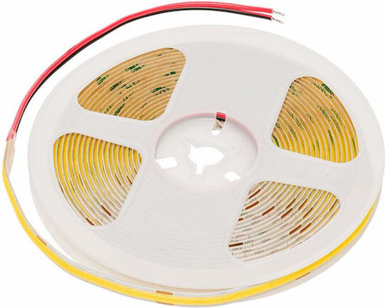 Lemlux Bandă LED 12V Lumină Alb Cald 5m Tip COB