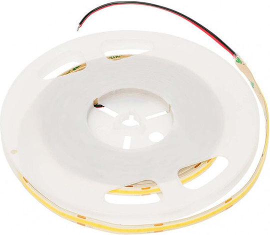 Lemlux Bandă LED Impermeabilă 12V Lumină Alb Cald 5m Tip COB