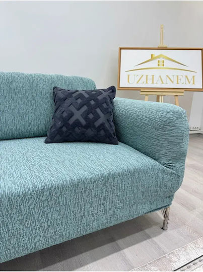 SteweHome Elastische Abdeckung Für Zweisitziges Sofa Türkises