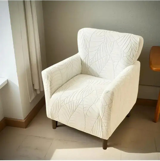 SteweHome Ελαστικό Κάλυμμα Πολυθρόνας Λευκό 60x85cm