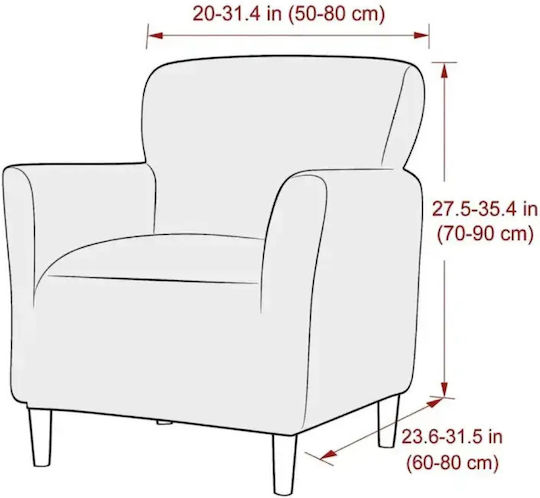 SteweHome Ελαστικό Κάλυμμα Πολυθρόνας Πράσινο 60x85cm
