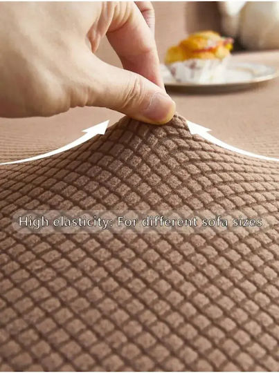 SteweHome Elastic Cover For Three Seater Sofa Beige 195x230cm