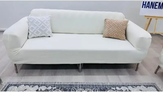 SteweHome Elastisches Abdeckung Für Dreisitziges Sofa Ecru 180x237cm