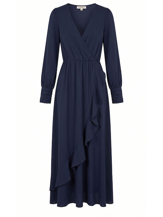 Naf Naf Rita Women's Maxi Cocktail Dress Navy Xs