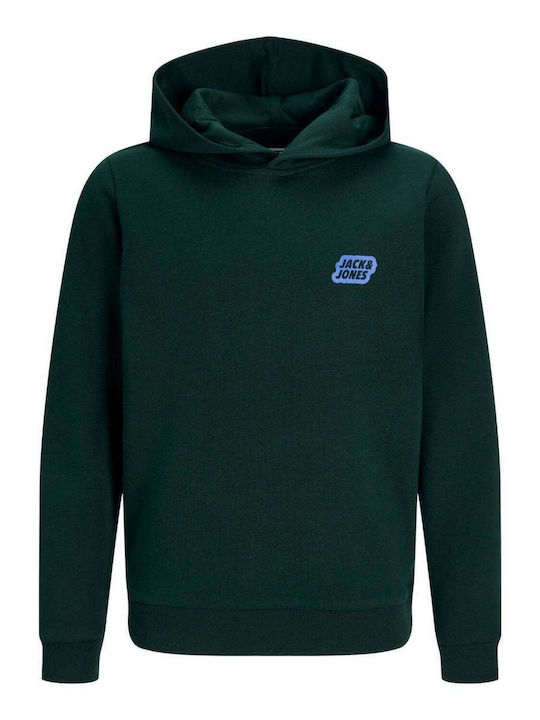 Παιδικό Φούτερ με Κουκούλα Dark Green