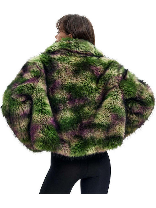 Long Women's Green Fur