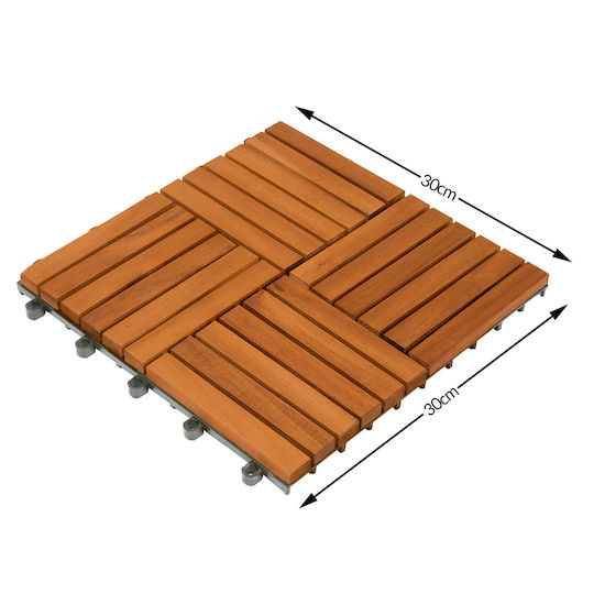 Casaria Материал за Градински Настилки от WPC 30x30см