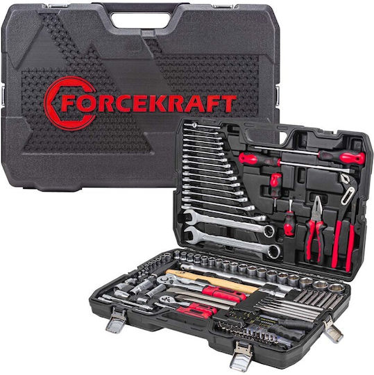 Forcekraft Forcekraft Ratschen- und Steckschlüssel-Set 1/4" & 1/2" 139 Stück
