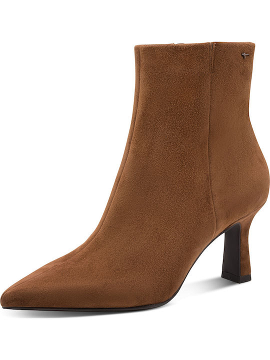 Leder Damen Stiefeletten Braun