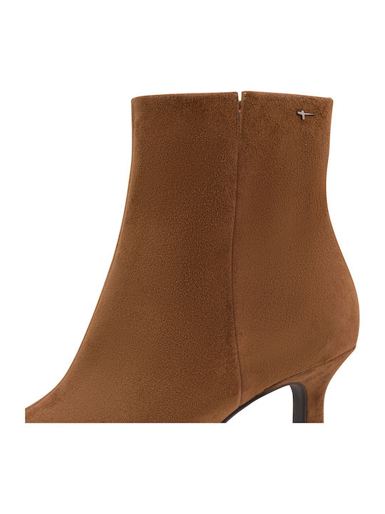 Leder Damen Stiefeletten Braun
