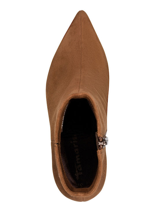 Leder Damen Stiefeletten Braun