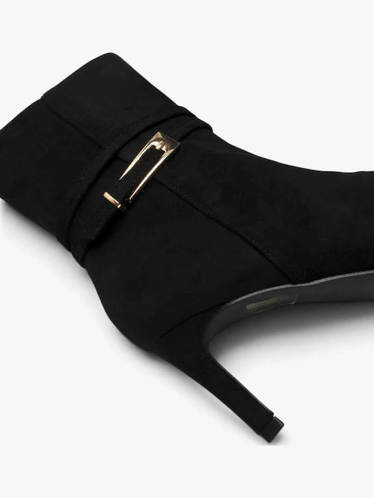 Black Suede Ankle Boots Thin Straps