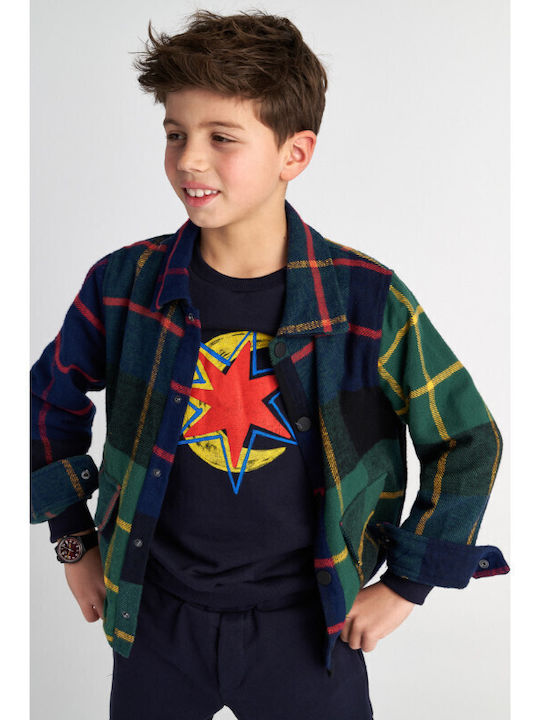 Kids Casual Short Green Jacket