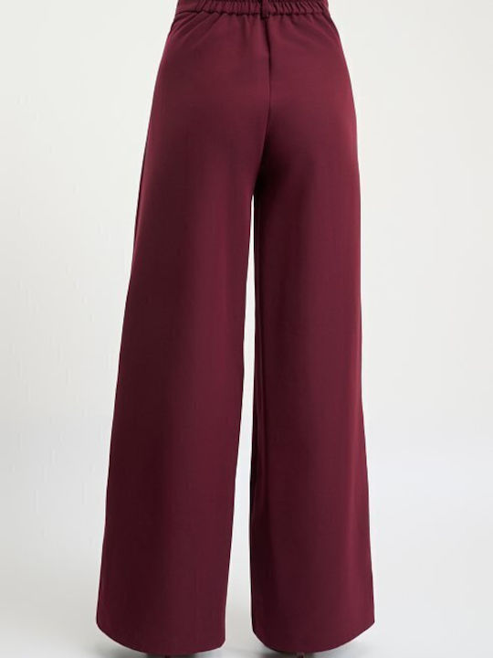 Damen Hochbund Pantaloona mit Gummiband Burgundisch