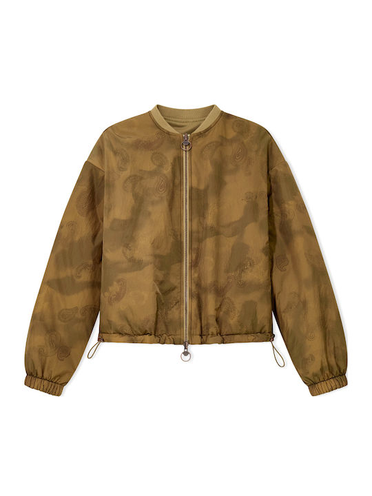 Women's Double Sided Beige Bomber Jacket