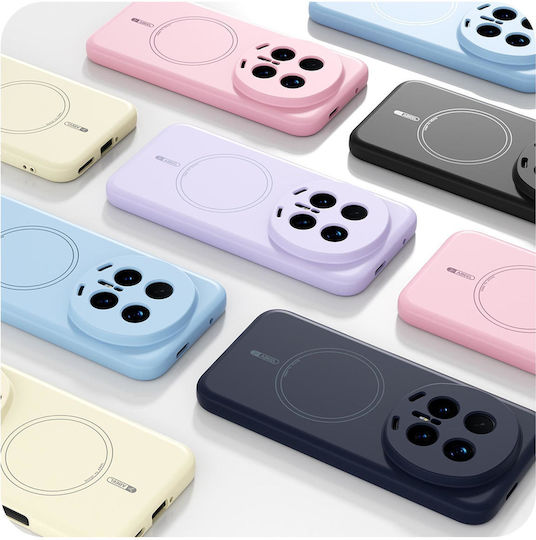 Abeel Honor Magic8 Lite/x9d 5g/honor X70 5g Mobile Phone Case Thin Circle Magsafe Silicone Pink