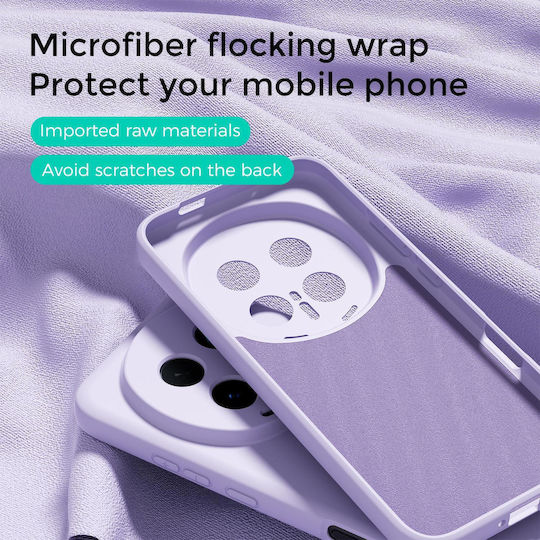 Abeel Honor Magic8 Lite/x9d 5g/honor X70 5g Thin Circle Magsafe Silicone Lilac Purple Mobile Phone Case