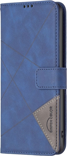 Binfen Color Motorola Edge 50 5g Fusion Leather Wallet Blue Mobile Phone Case