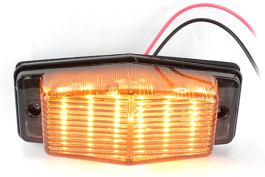 LED Индикаторна Светлина 12 LED 12/24V Опушен Амбър 130 мм 0221