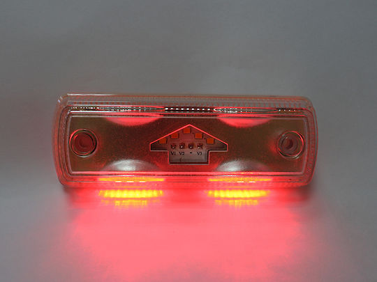 Led Маркерна Светлина 12/24v Червена Бяла Кехлибарена 0309