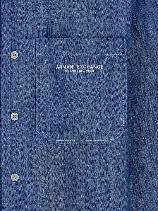 Cămașă Din Denim cu Mâneci Lungi, Croială Regular Fit, Albastră