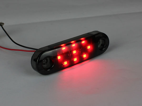 Комплект 5 Светлини За Товарни Автомобили С 9 Червени Опушени Led Маркерни Светлини 12/24v 84 Mm 0174k