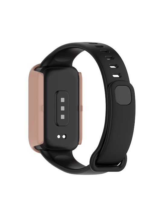 2 In 1 Θήκη Προστασίας + Tempered Glass Xiaomi Smart Band 9 Active Redmi Band 3 Pink