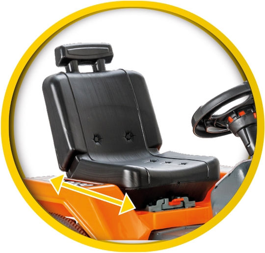 Excavator Pentru Copii Super De La Picior La Podea cu Pedale Portocaliu pentru 3+ Ani