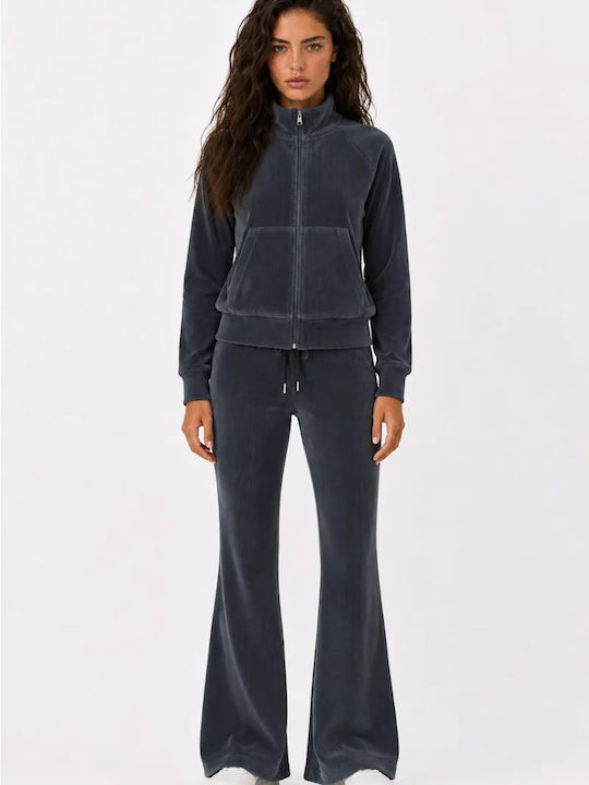 Damen Strickjacke Blau Grau