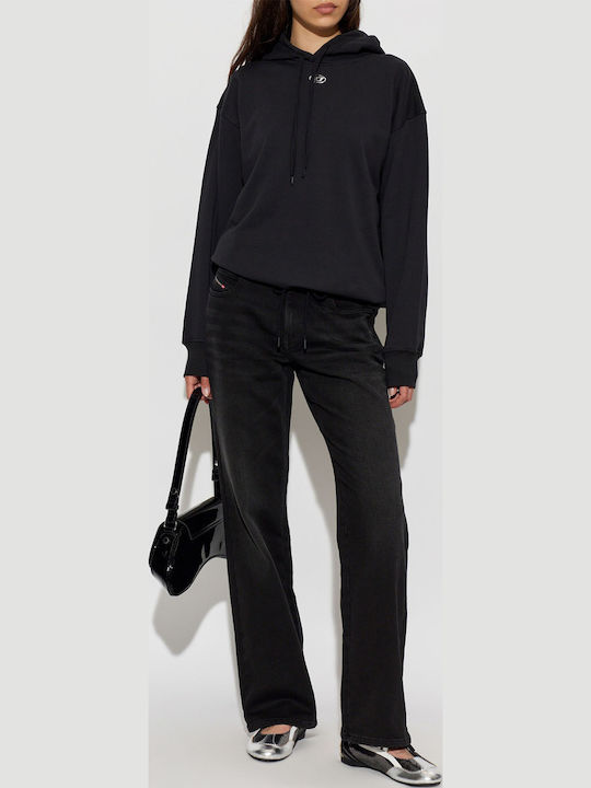 Damen Sweatshirt mit Kapuze Schwarz