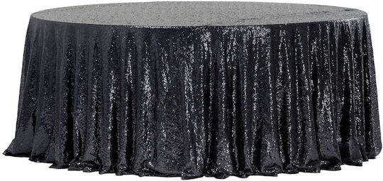 Μαύρο Τραπεζομάντιλο Πούλιες Διάμετρος 340cm