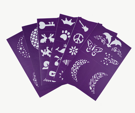 Ohflossy Reusable Face Paint & Makeup Stickers Purple 106.00114