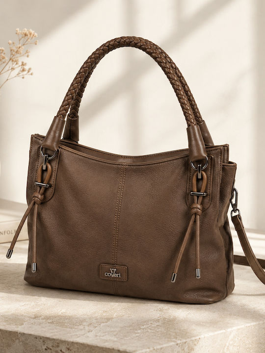 Gild Set Damen Handtaschen Schulter Braun