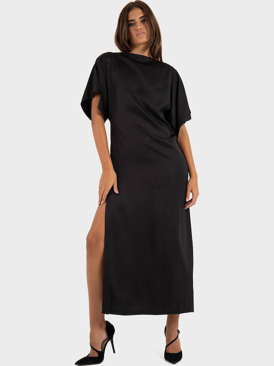Rochie Maxi Cu Deschizătură Neagră