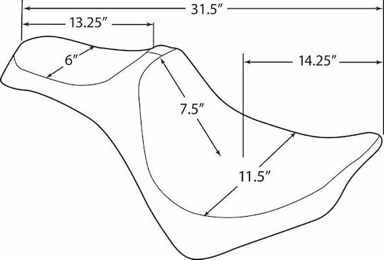 Drag Specialties Σέλα Predator 0802-1144 1τεμ Μαύρο