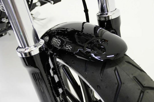 Cult Werk Front Fender Hd-bro004 Custom Harley Davidson Fxbrs 1868 Abs 18-22 Black