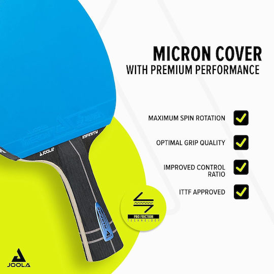 Joola Infinity Carbon Gl Paletă Profesională De Tenis De Masă Joola Micron Cauciucuri Aprobate Ittf 5 Straturi De Lemn 2 Straturi De Fibră De Sticlă Mâner Concav Închidere Magnetică Husă Inclusă