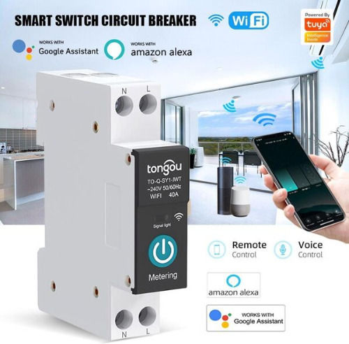Tongou Tongou Tuya Wifi Smart Kwh 40A Κιλοβατοωρόμετρο Ηλεκτρολογικού Πίνακα Αναλογικό Ράγας Μονοφασικό Wi-Fi Tuya TO-Q-SY1-JWT