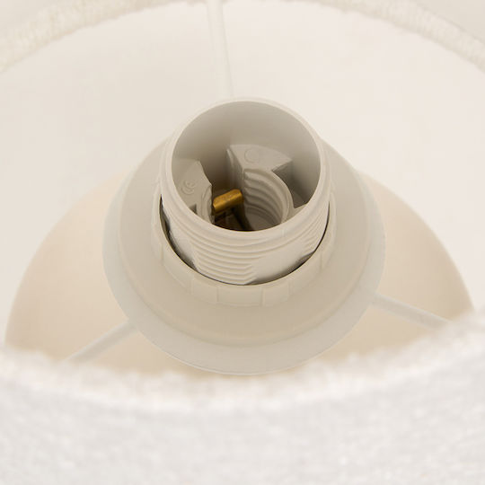 Kelia Ceramic Table Lamp for E14 Fitting with White Shade and Base