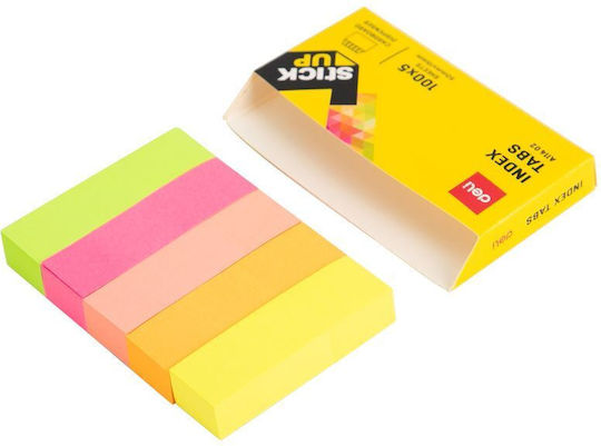 Deli Αυτοκόλλητα Χαρτάκια Σημειώσεων σε Κύβο 100 Φύλλων Ροζ 5x1.2εκ. Σετ 100τμχ