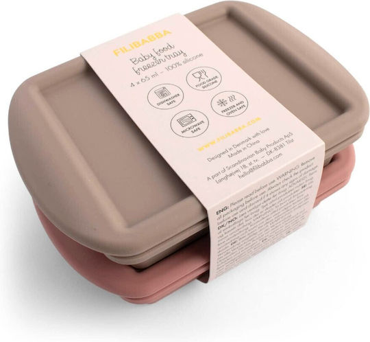 Δοχείο Ροζ Food Freezer από Σιλικόνη