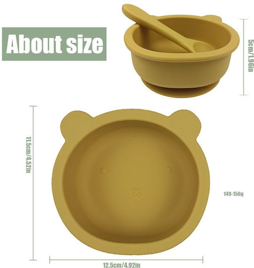 Baby Donkey Silicone Feeding Set Green 2 Pieces