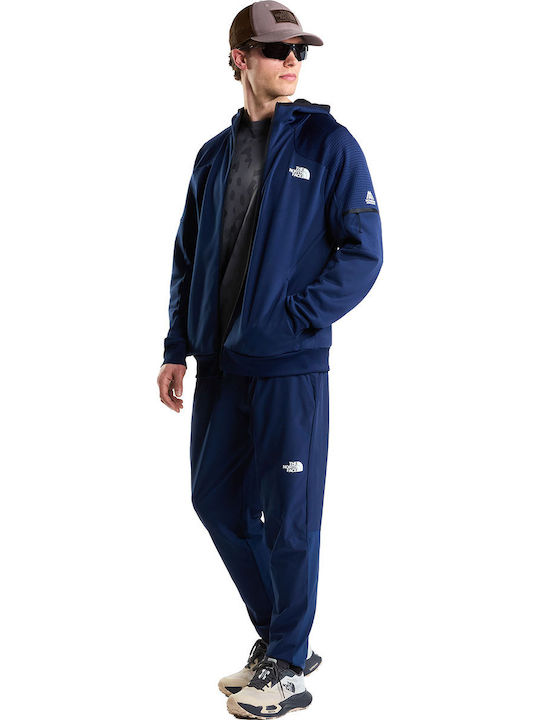 Full Men's Fleece Jacket Hooded Navy Blue