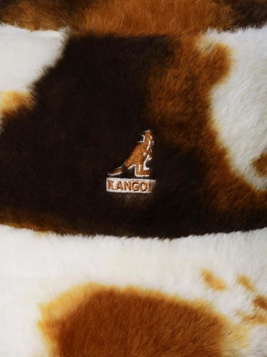 Kangol Дамска Пухена Кофа Шапка Бяла