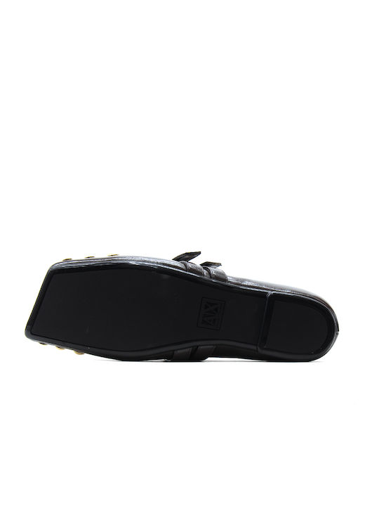Damen Ballerinas Spitz zulaufend Mit Riemen Braune