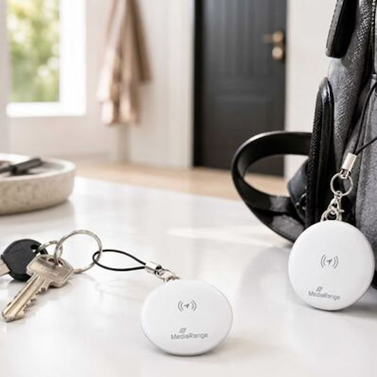 MediaRange Apple Find My & Google Find Hub Weiß 2 Stück