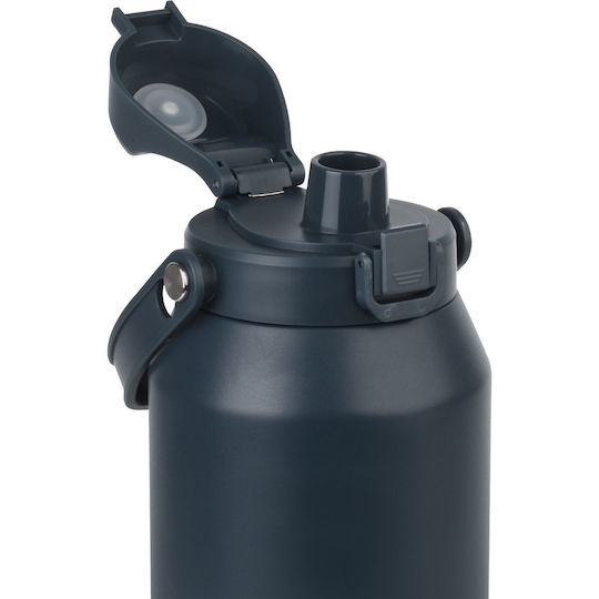 Estia Lift Bottle Save The Aegean Рециклируема Бутилка Термос Неръждаема Стомана Без BPA 1.8 л Индиго с Дръжка