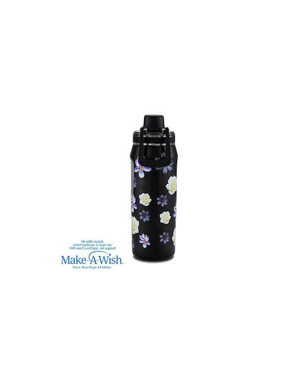 Nava "we Care" Бутилка Термос Неръждаема Стомана 500ml Black Floral