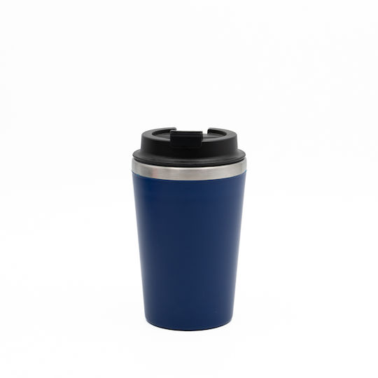 TnS Thermos Bottle Stainless Steel 350ml Blue with Mouthpiece