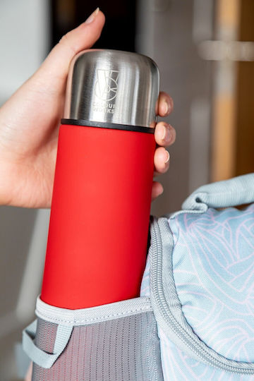 Kitchen Craft Bottle Thermos Stainless Steel 500ml Green with Cap-Cup